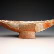 Boat, anagama (wood) fired stoneware, 7x16x5", 2007